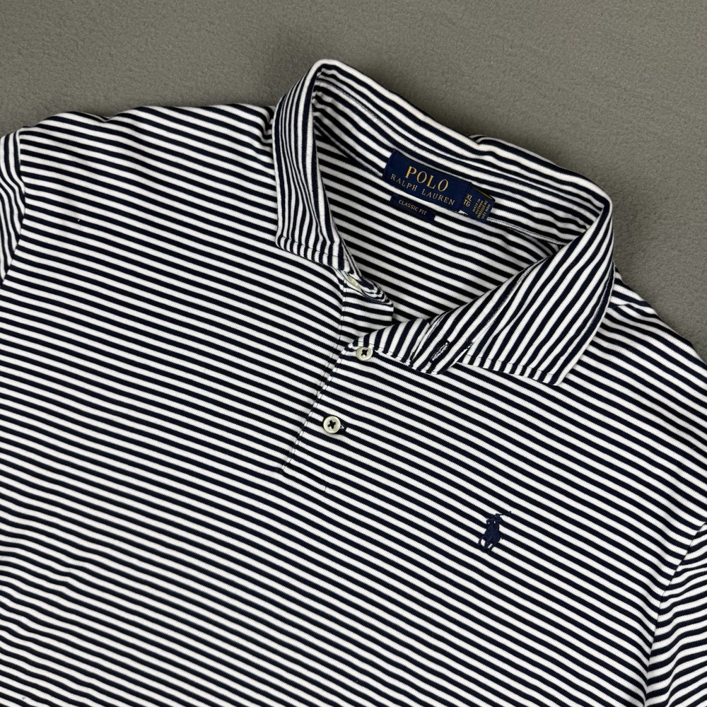 Polo by Ralph Lauren Black and White Striped Polo Shirt